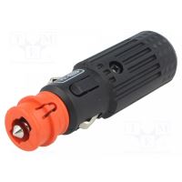 Mufa bricheta auto, 16A, tens.alim 12-24VDC, 12V/1x15A, neagra