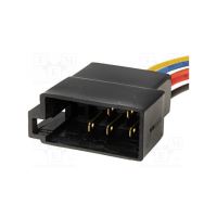 Conector ISO soclu , alimentare tata, cabluri, pin 5