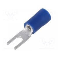 Terminal furca, M3, D 3, 2mm, 1.5-2.5mm2, crimpat, pe cablu