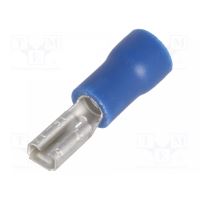 Terminal plat, 2.8x0.5mm, mama, 1.5-2.5mm2, crimpat, pe cablu, albastru
