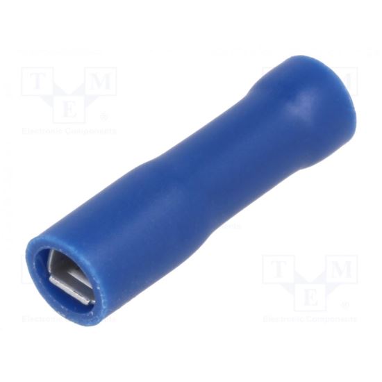 Terminal plat, 2.8x0.8mm, mama, 1.5-2.5mm2, crimpat, pe cablu, albastru