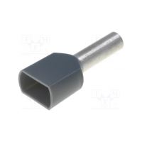 Pin terminal dublu 4mm2 , gri