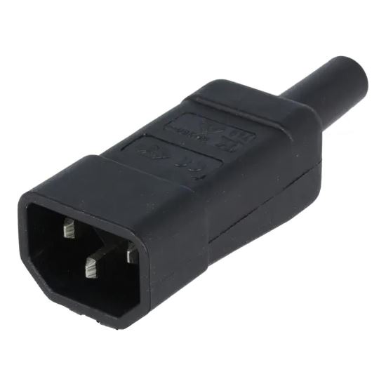 Mufa alimentare pc ac tata dreapta pe cablu iec-60320 c14