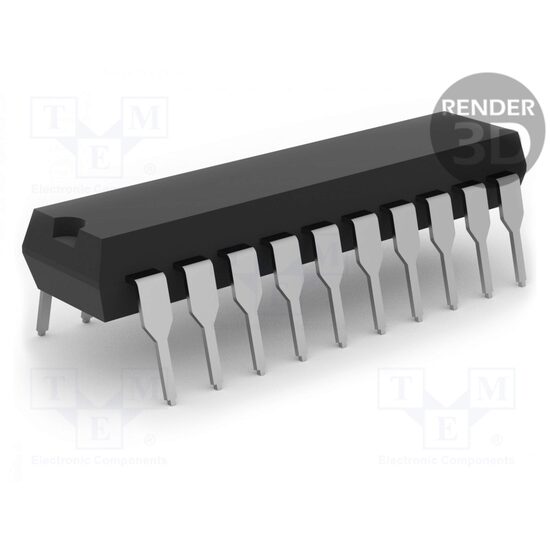 Circuit integrat 74LS373; cu 3 stări,clichet transparent D; Canale: 8; THT