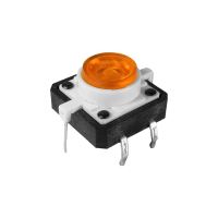 Push buton cu LED portocaliu 11x15x12 mm