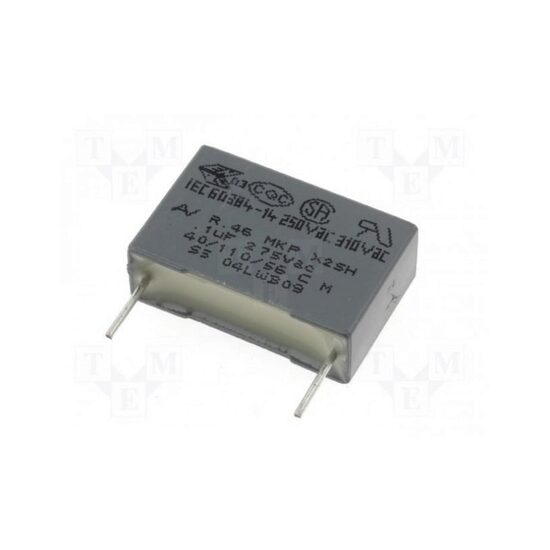 Condensator 100nF seria MKP clasa X2 275V RM15mm
