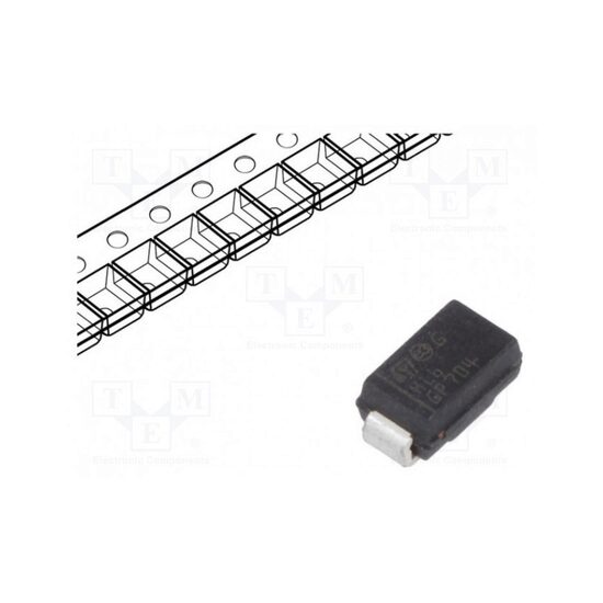Dioda redresoare SMD 600V 1A 80ns SMA
