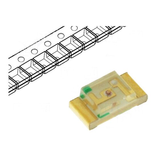 Led SMD 1206 Galben 4-15mcd 120