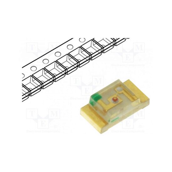 Led smd 1206 verde 4-15mcd 120