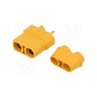 Mufa alimentare dc tata pe cablu xt90 90a 500v 2 pini