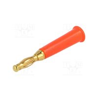 Mufa banana 4mm 60VDC rosie