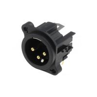 Mufa XLR 3 pini Amphenol AC3MAH-AU-B , 90 gr. tata cablaj