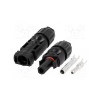 Conector solari, tata + mama, drept, 2.5-4mm2, cu contacte, 5-7mm