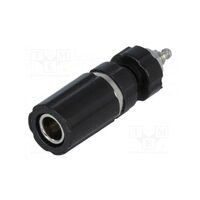 Soclu banana 4mm ,24a,60v neagra panou