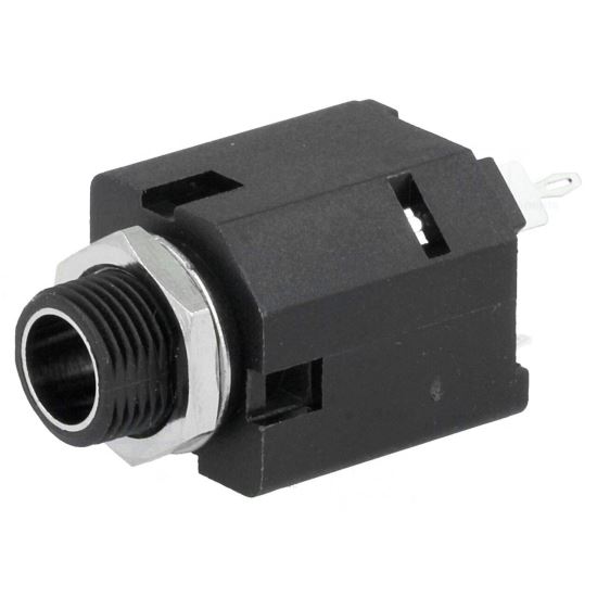 Soclu jack 6.35mm mama stereo drept pentru montare pe panou Amphenol ACJS-MIV-3