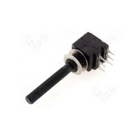 Potentiometru stereo carbune PC-16 6mm 50k 100mW