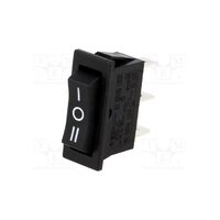 Intrerupator Rocker SP3T ON-OFF-ON negru