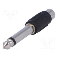 Adaptor RCA mama Jack 6.3 Mono negru