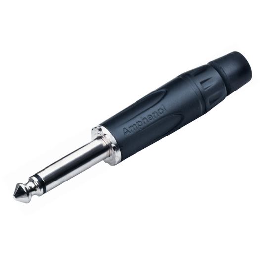 Mufa jack 6.3 mono drept Amphenol ACPM-GB , nichel negru