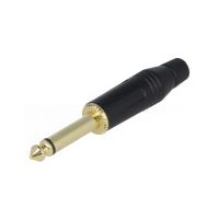 Mufa jack 6.3 mono drept Amphenol ACPM-GB-AU , aurita, neagra