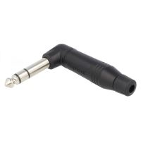 Mufa jack 6.3 stereo 90 grade Amphenol ACPS-RB , nichel negru