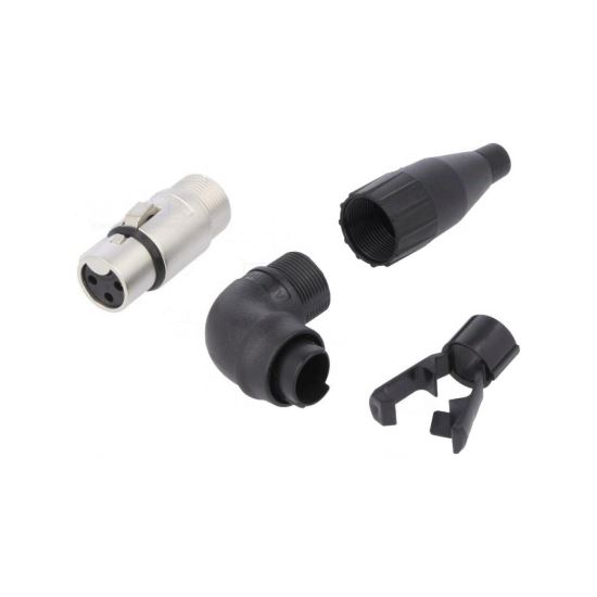 Mufa xlr mama in unghi Amphenol AC3FR
