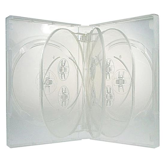 Carcasa 8xDVD 27 mm transparenta