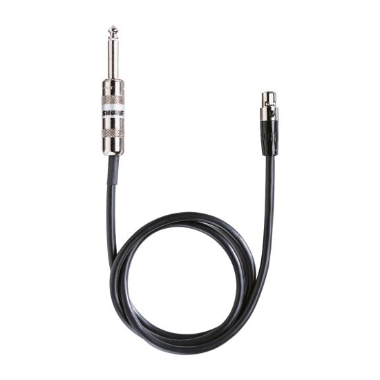 Cablu instrument sistem fara fir Shure WA302 , mini XLR 4P mama, jack 6.3 mm tata mono, 78.5 cm