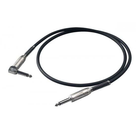 Cablu instrument 5M Proel BULK120LU5 , jack 6.3 tata mono, jack 6.3 tata mono in unghi