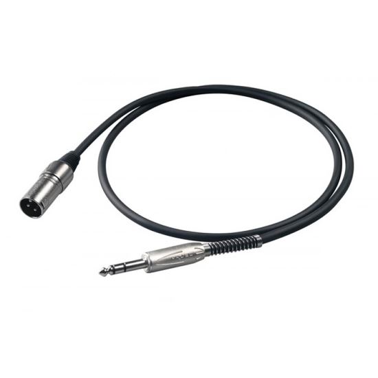 Cablu audio balansat 1M Proel BULK230LU1 , XLR tata 3P, jack 6.3 tata stereo