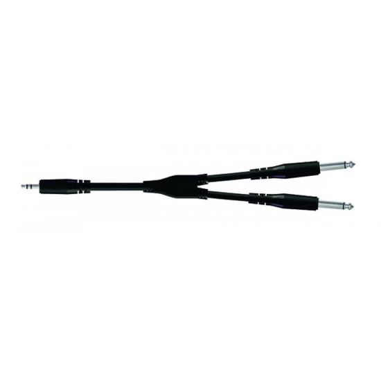 Cablu audio Y 1.8M Proel BULK505LU18 , jack 3.5 tata stereo, 2xJack 6.3 tata mono