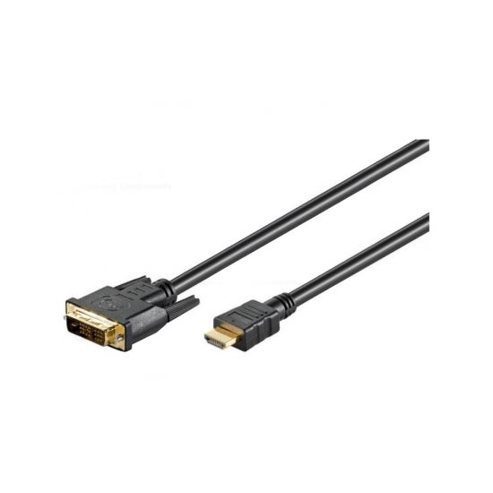 Cablu HDMI-DVI 5M aurit