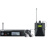 Sistem fara fir monitorizare audio Shure PSM 300 Premium P3TERA215CL , casti stereo SE215-CL, receptor P3RA