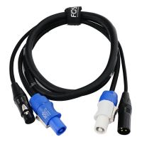 Cablu alimentare powercon + DMX 3 pini 1.5M Fos FC-PDC-1.5