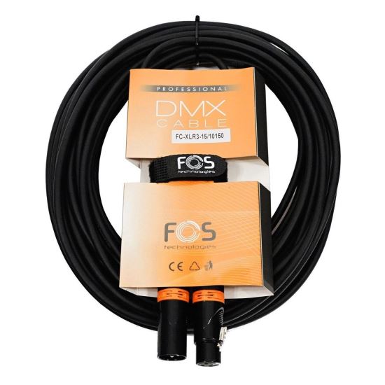 Cablu DMX 110 ohm 15M Fos FC-XLR3-15 , XLR mama-tata, 3 pini