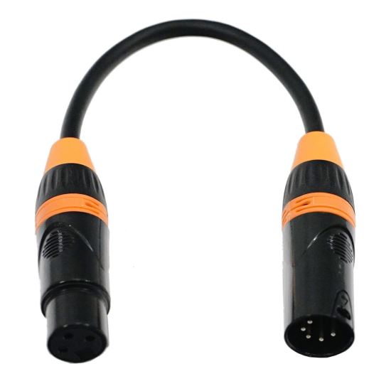 Cablu DMX 110 ohm adaptor Fos FC-XLR3F5M , XLR mama 3 pini - XLR tata 5 pini