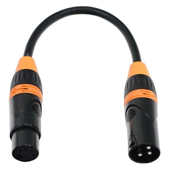 Cablu DMX 110 ohm adaptor Fos FC-XLR3M5F , XLR tata 3 pini - XLR mama 5 pini