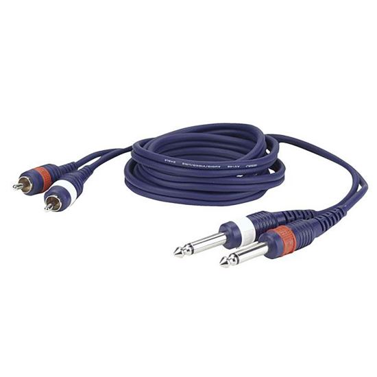 Cablu audio paralel 3M Dap Audio FL23 3 , 2xJack 6.3 tata mono, 2xRCA tata