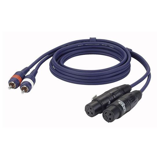 Cablu audio paralel 1.5M Dap Audio FL25 150 , 2xXLR mama 3P, 2xRCA tata, nebalansat