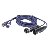 Cablu audio paralel 3M Dap Audio FL26 3 , 2xXLR tata 3P, 2xRCA tata, nebalansat