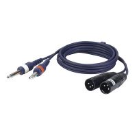 Cablu audio paralel 1.5M Dap Audio FL44 150 , 2xXLR tata 3p, 2xJack 6.3 tata mono