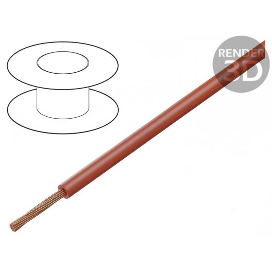 Conductor izolat cupru 1x0.22 FLRY rosu