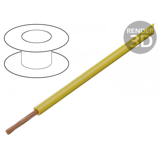 Conductor izolat cupru 1x0.22 FLRY galben