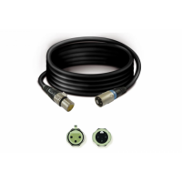 Cablu audio XLR-XLR Tasker TK333 , negru, mama-tata, 3 pini