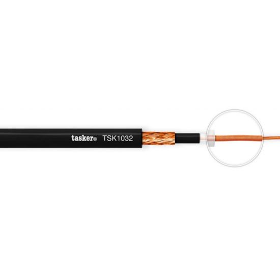 Cablu chitara ecranat Tasker TSK1032 , negru, 1x0.55, OFC, ecranaj carbon