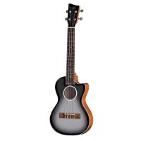 Ukulele tenor electro-acustica Gewa Manoa Roadie R-TE-CE-SILVER , cutaway