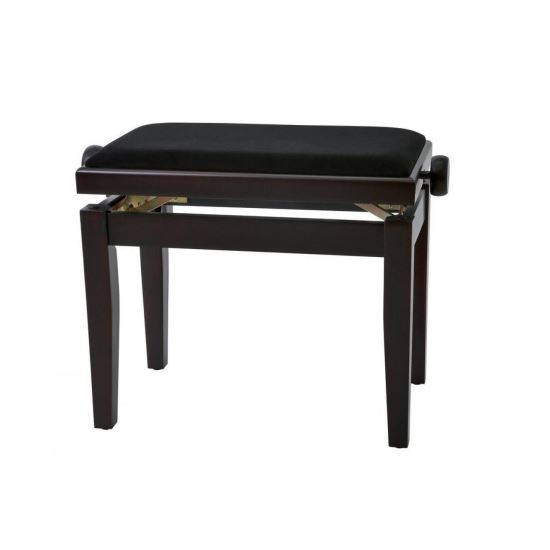 Scaun bancheta pian Gewa Deluxe 130.040 , palisandru mat, sezut negru, velur