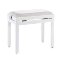 Scaun bancheta pian Discacciati KD20 , alb mat sezut alb, piele sintetica