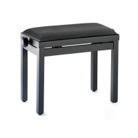 Scaun bancheta pian Discacciati KD20 , negru mat, sezut negru, catifea
