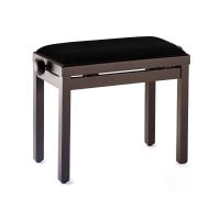Scaun bancheta pian Discacciati KD20 , palisandru mat, sezut negru, piele sintetica